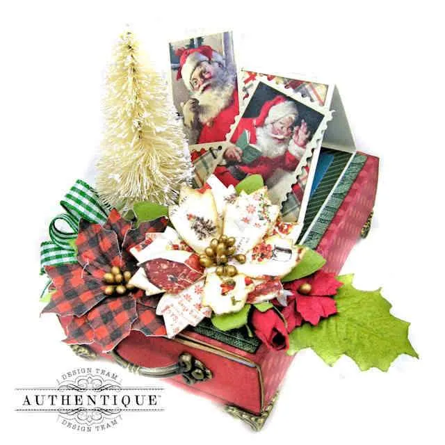 Secret Santa Treat Box with Shaker Ornament Authentique Calendar Collection December by Kathy Clement Kathy by Design Photo 01