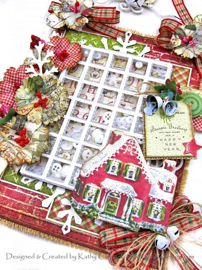 Authentique Classic Christmas Shaker Hanger with APG Snip It Grid/Calendar and Fanfare Dies by Kathy Clement Kathy by Design Photo 10